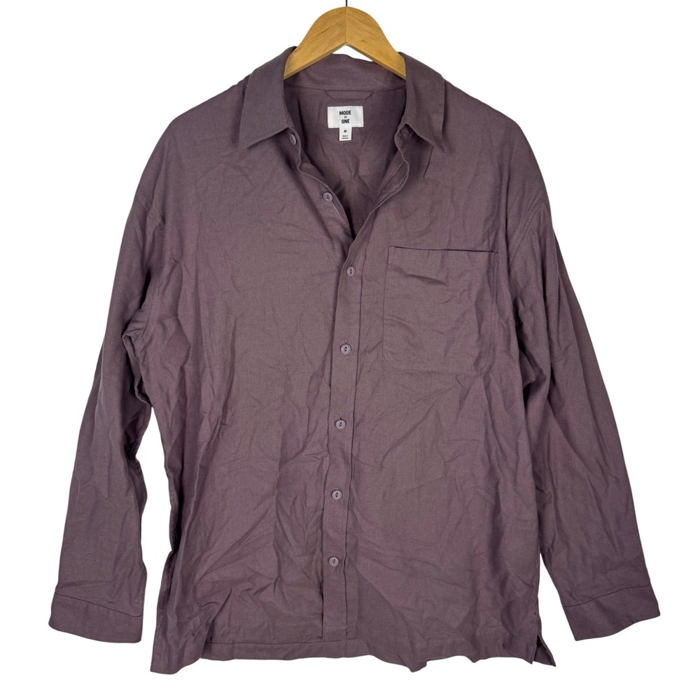Mode‎ of One Mens Relaxed Fit Flannel Shirt Soft Moon Purple M 100197730MN
